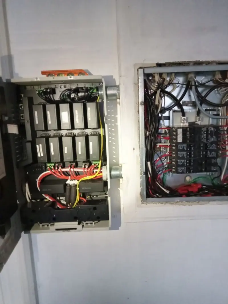 Electrical panel upgrade completed for Security Camera Wiring in Jacksonville
